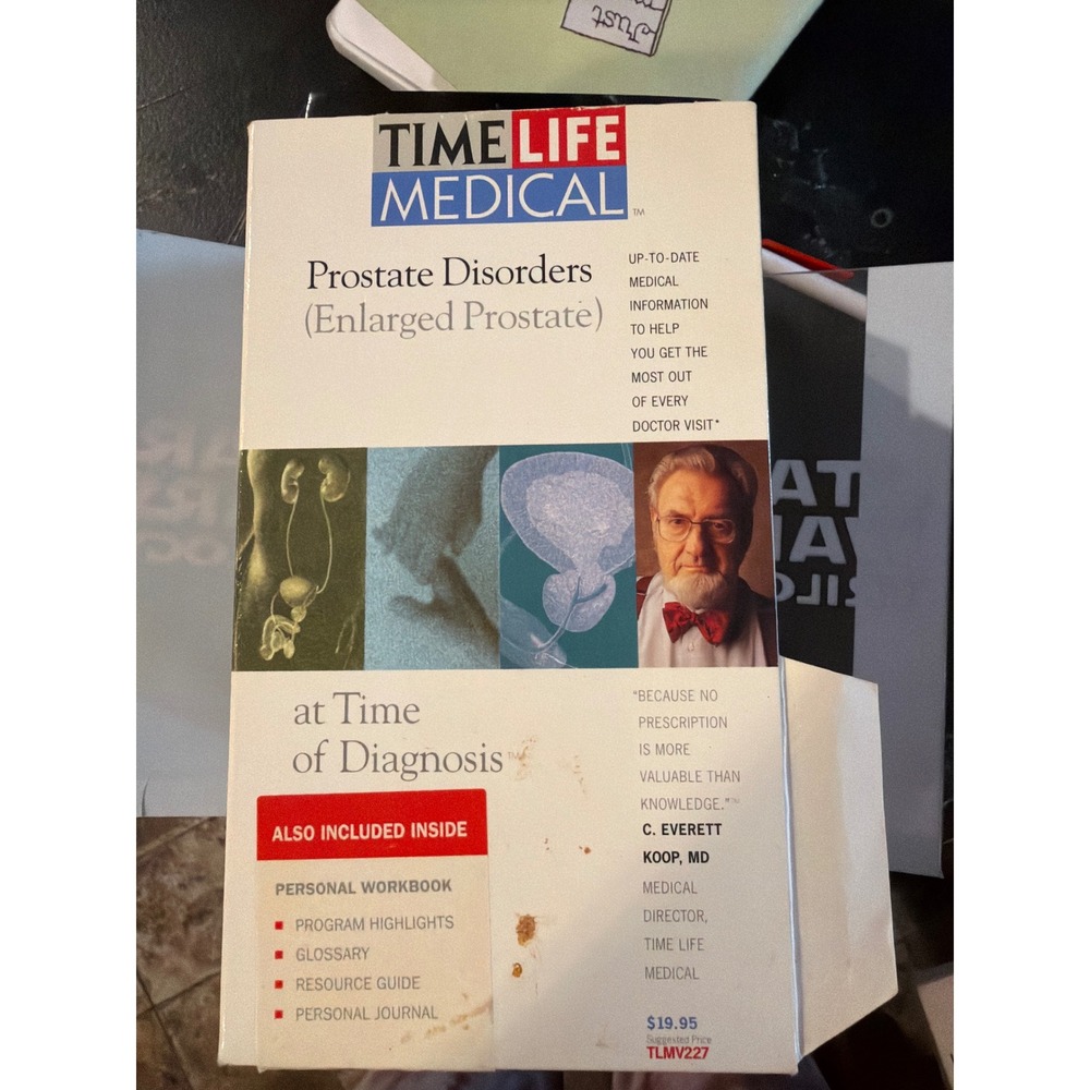 Time Life Medical Prostate Disorders Enlarged Prostate VHS Kit C Everett Koop MD